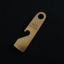 Load image into Gallery viewer, PVB knives brass &amp; linen micarta pry bar.